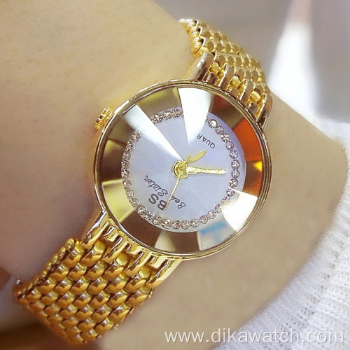 BS 1199 Women Luxury Brand Watch 2021 New Fashion Quartz Wrist Watch Gold Diamond Ladies Watches